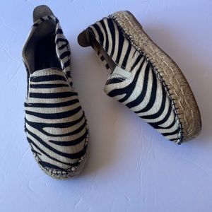 Cream and Black Espadrilles Shoes